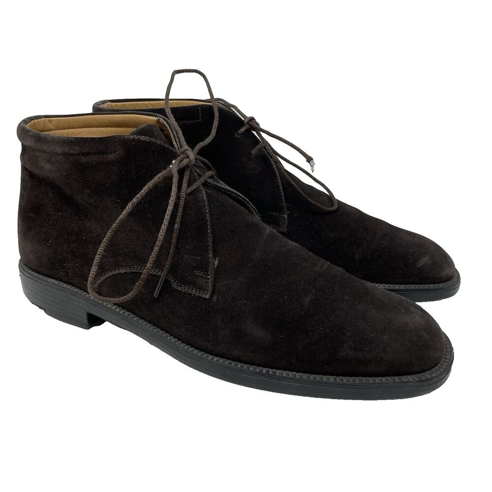 Salvatore Ferragamo Brown Suede Chukka Ankle Boots Size 7 D